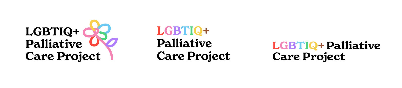 LGBTIQ+Palliative Care Project logo lockups